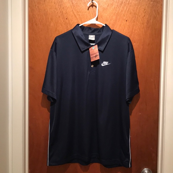 Nike Other - Nike Navy & White Polo Golf Athletic Shirt Size XL